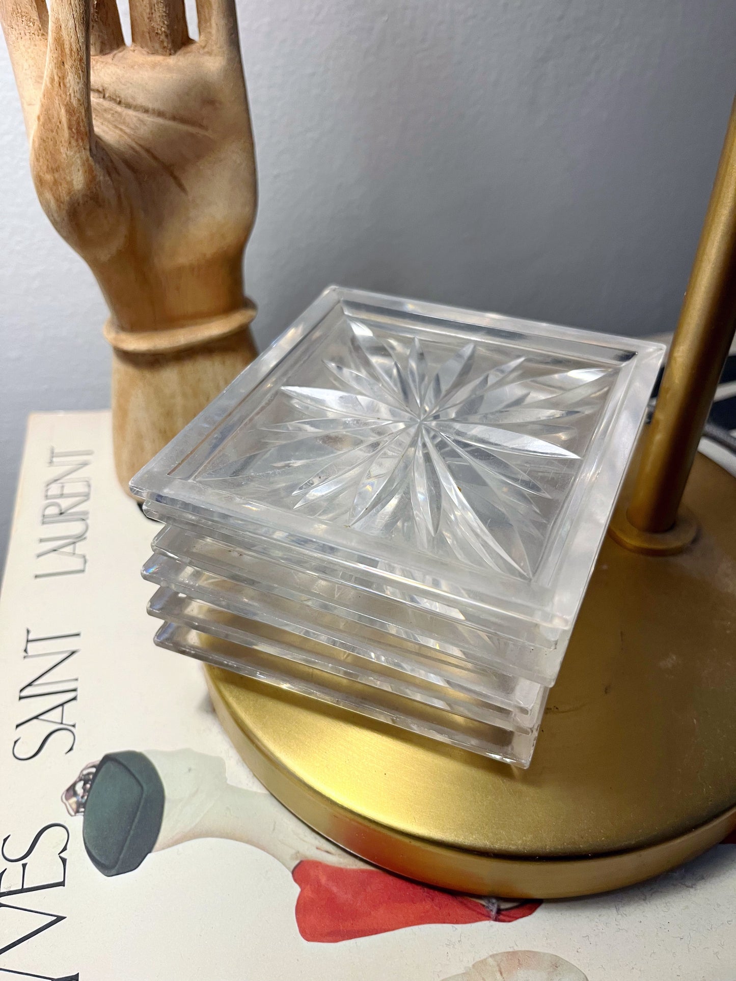 Lucite Burst Coaster Set