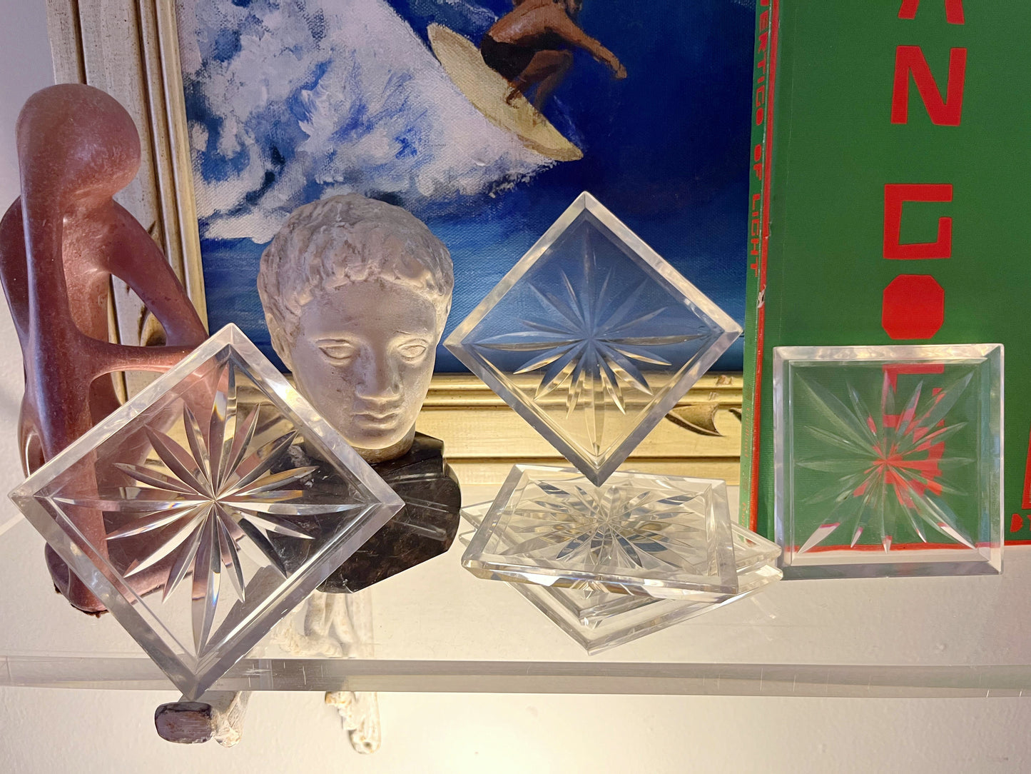 Lucite Burst Coaster Set