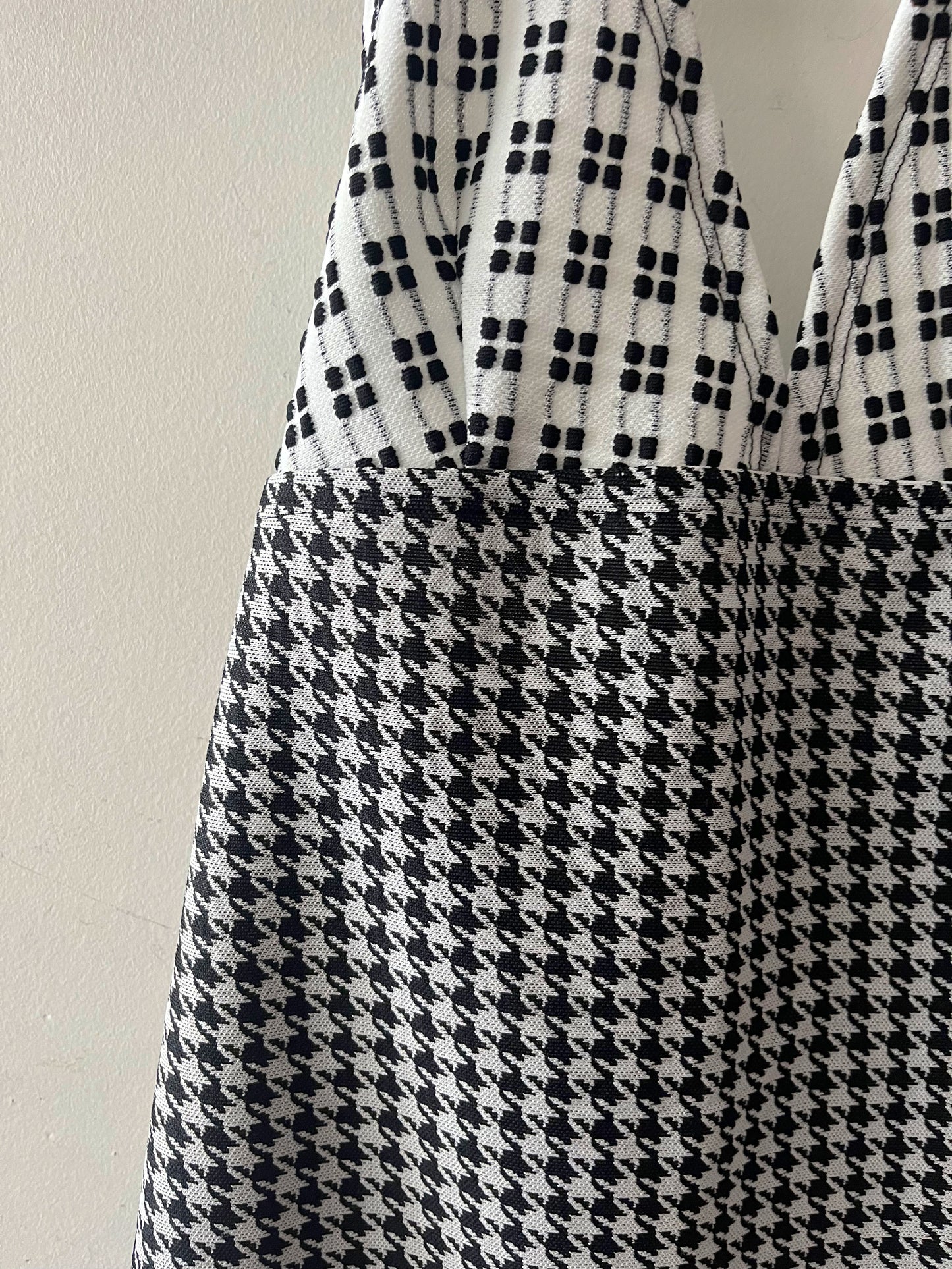 Mini Halter Dress- Classic White & Black