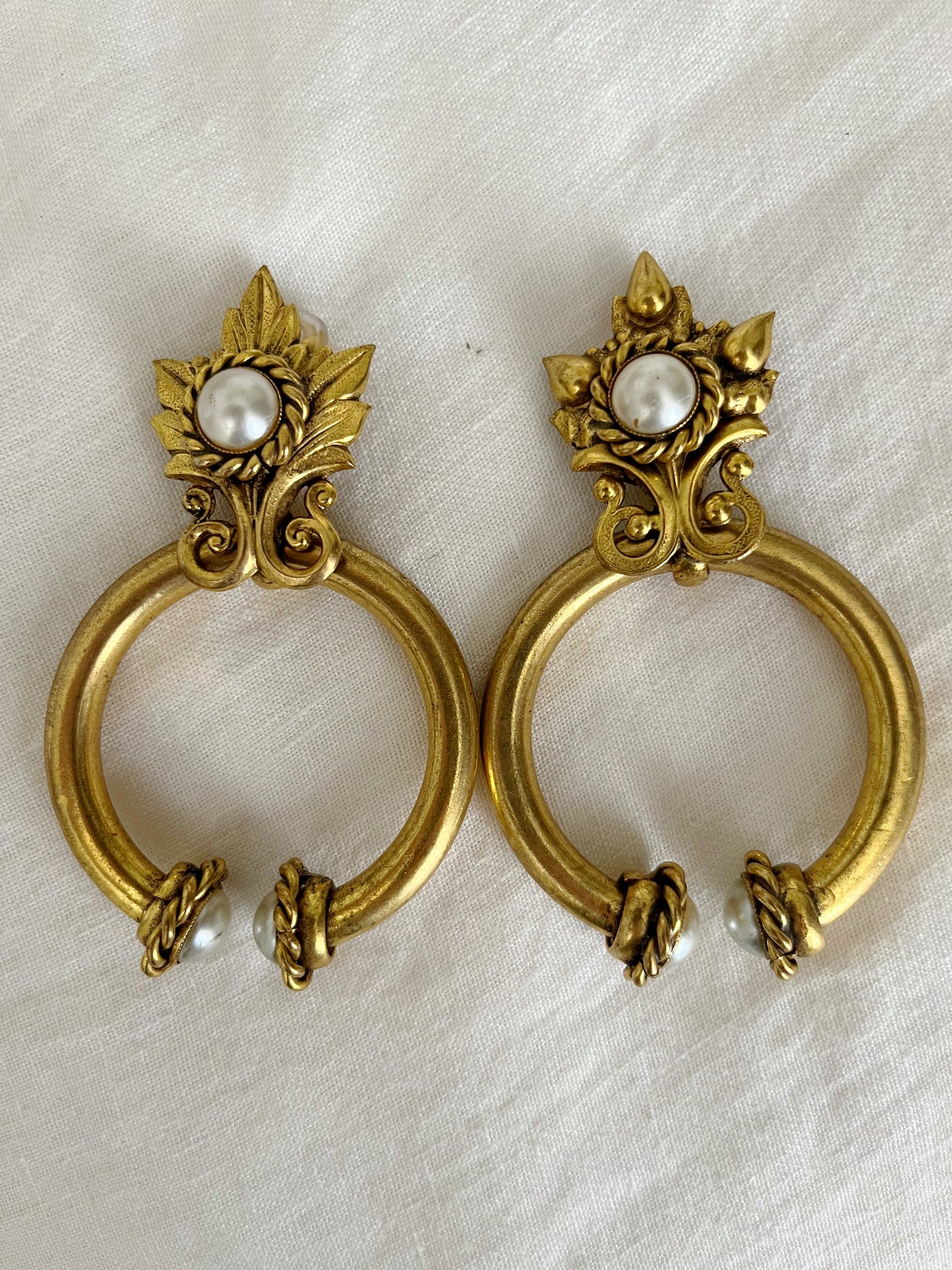 Butler & Wilson Door Knocker Clip On Earrings