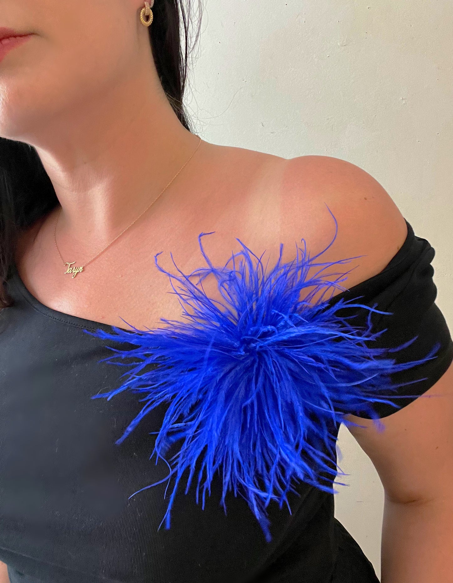 Feather Puff Clip Broach