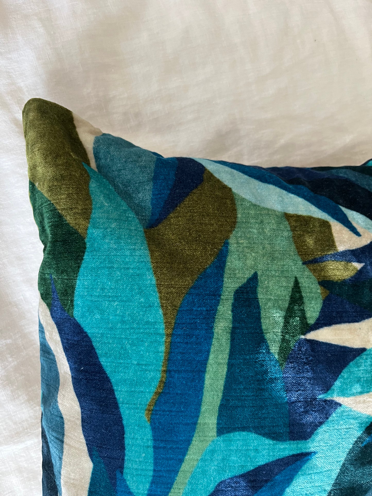 Blue Ombre Wave Decor Pillow