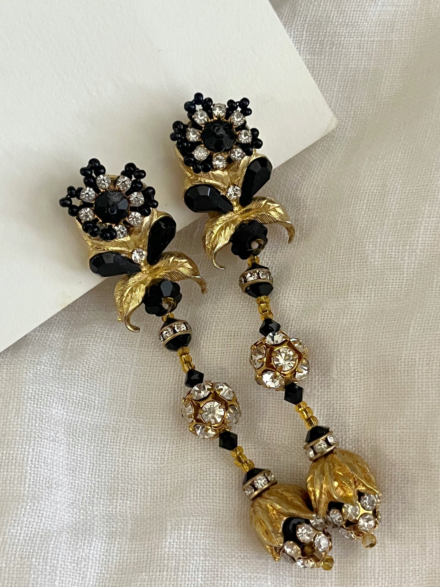 Lois Ann Crystal Clip On Earrings