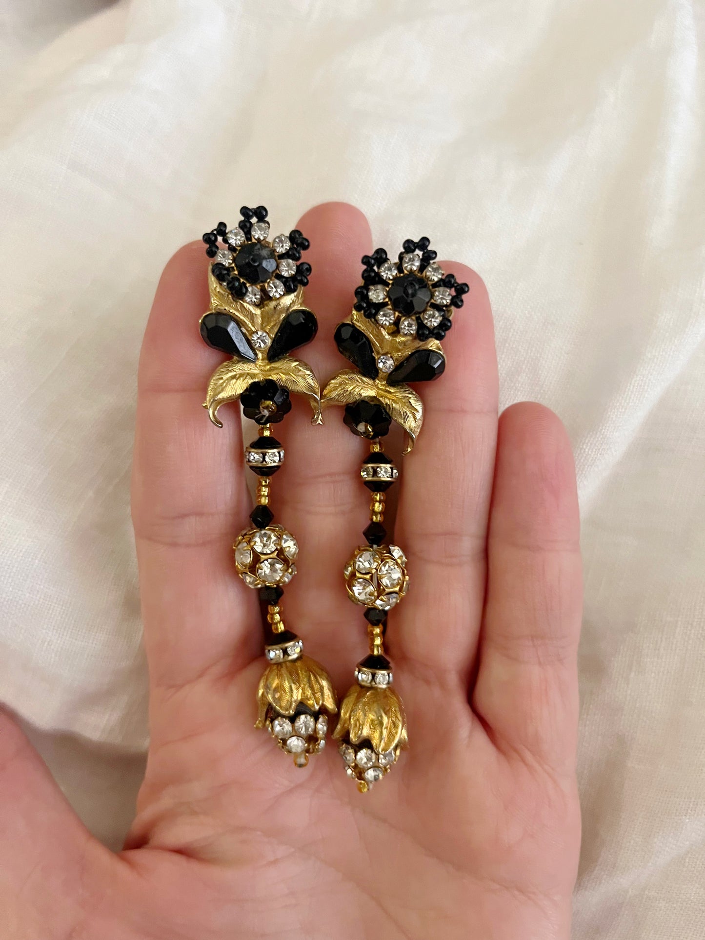 Lois Ann Crystal Clip On Earrings