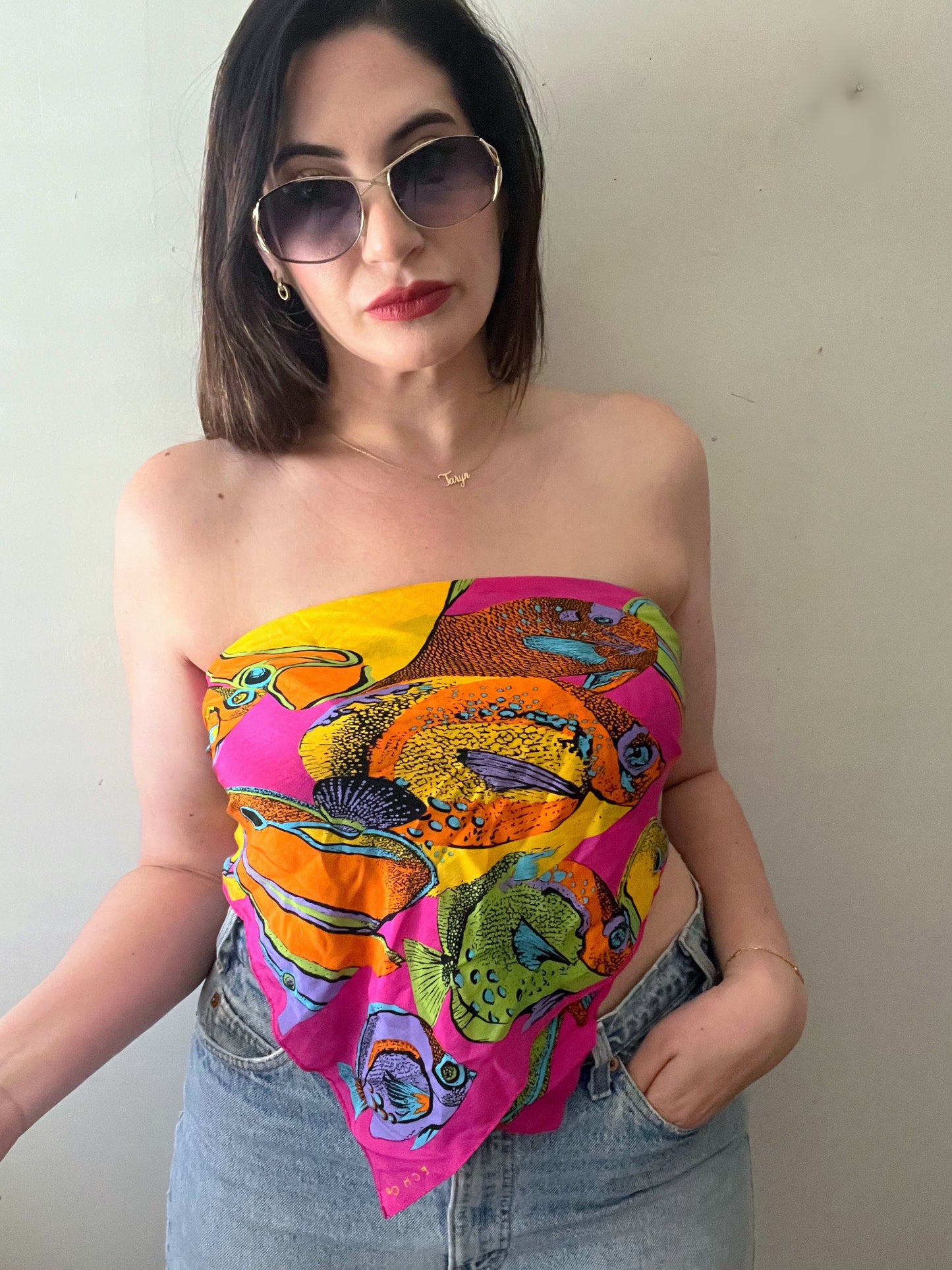 Rainbow Fish Silk Scarf