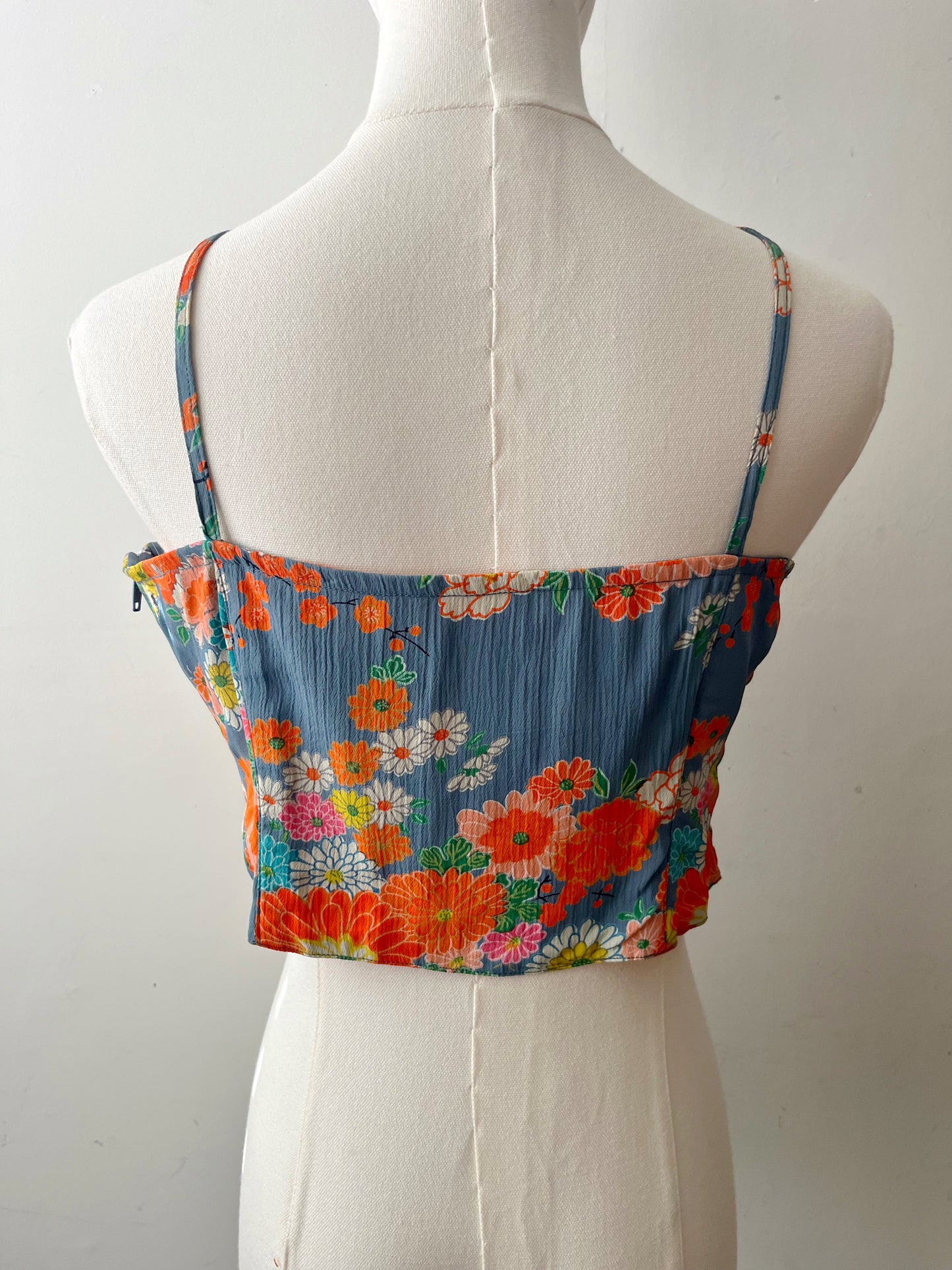 Floral Boned Bustier Top| Medium
