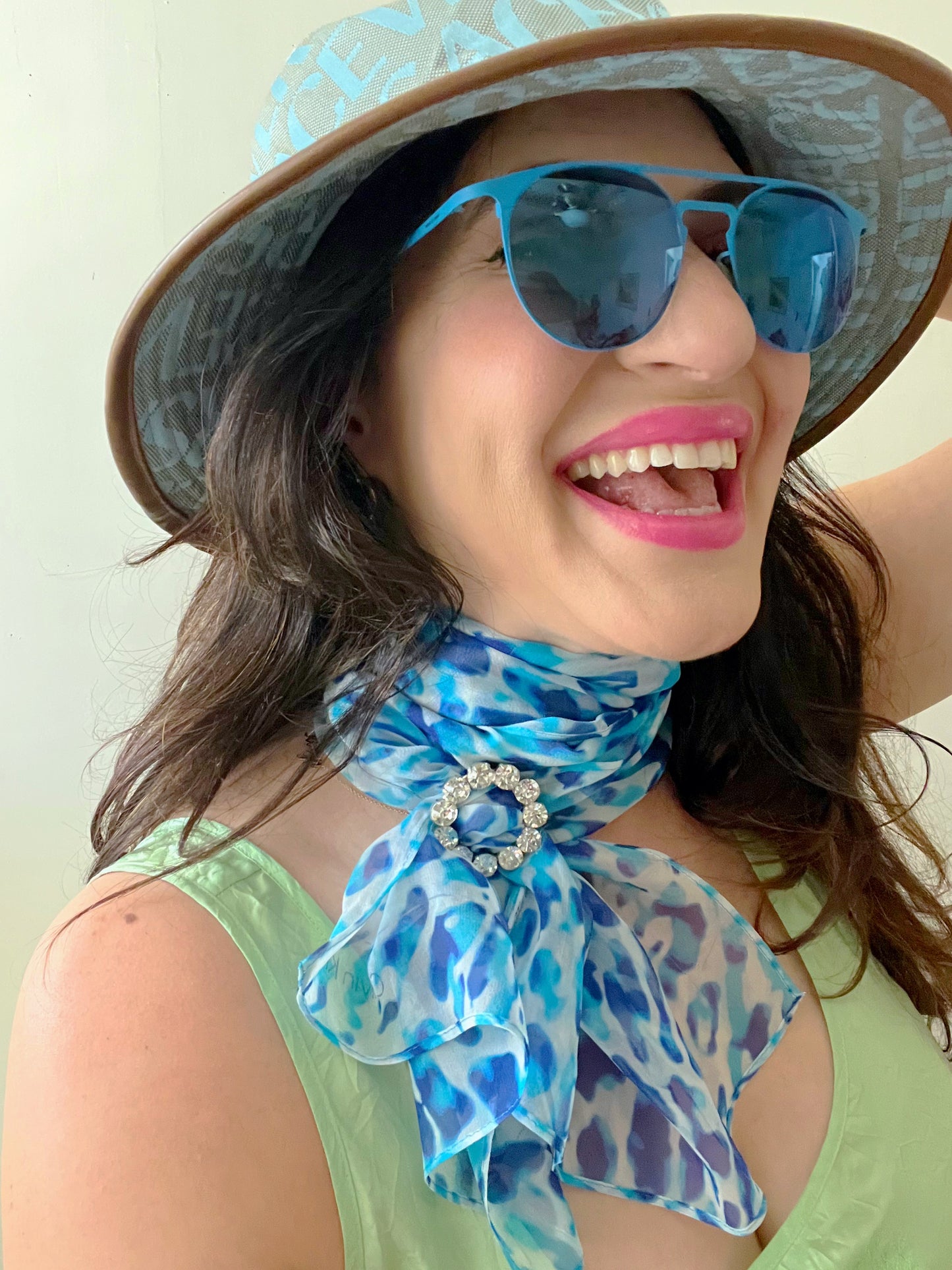 Crystal Rhinestone Shirt & Scarf Slides