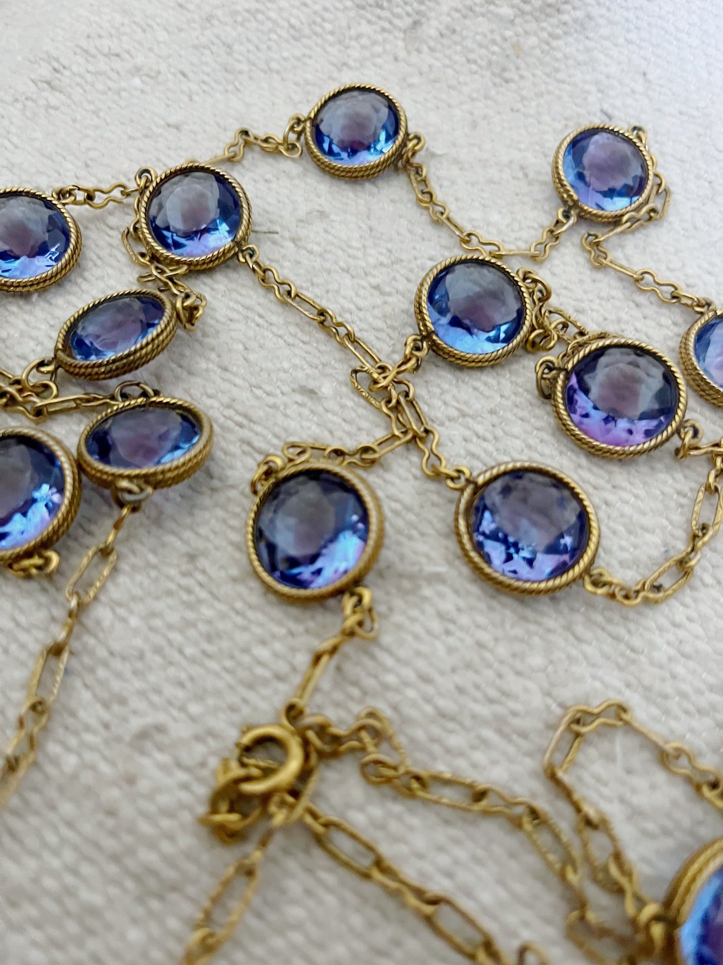 Alexandrite Glass Bezel Necklace