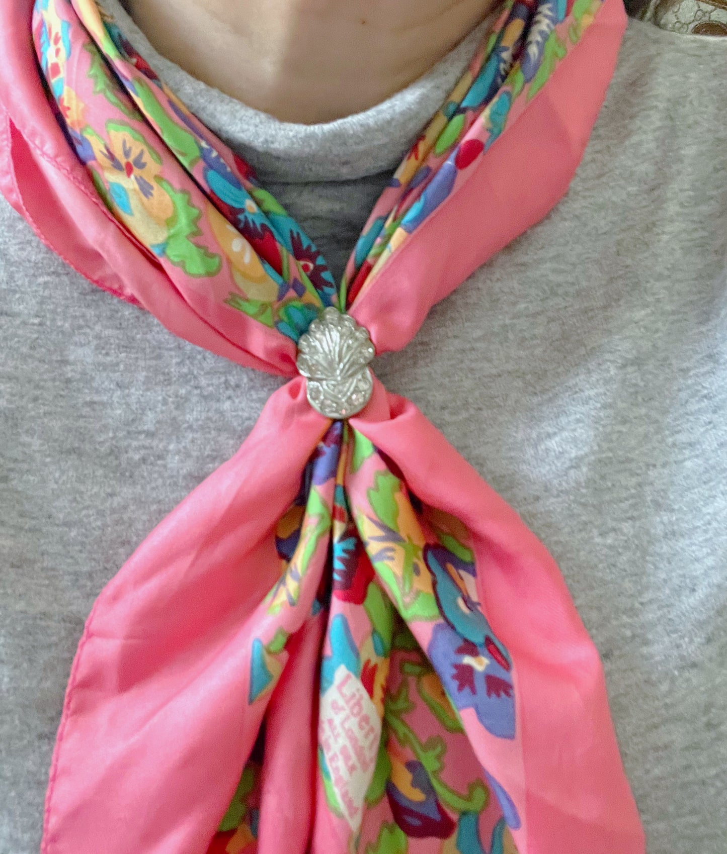 Art Deco Rhinestone Scarf Slide
