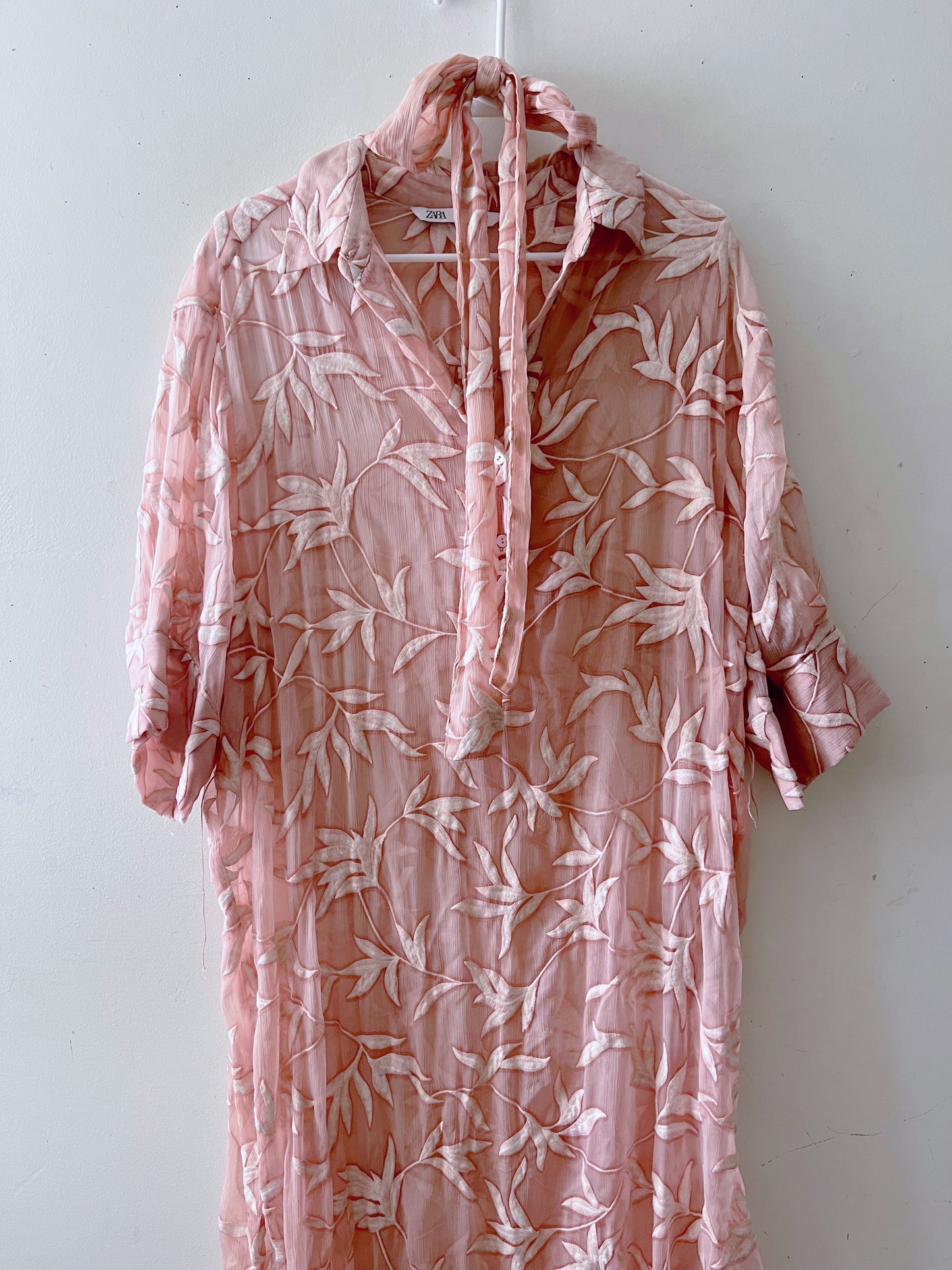 Zara Sheer Tunic Maxi Dress