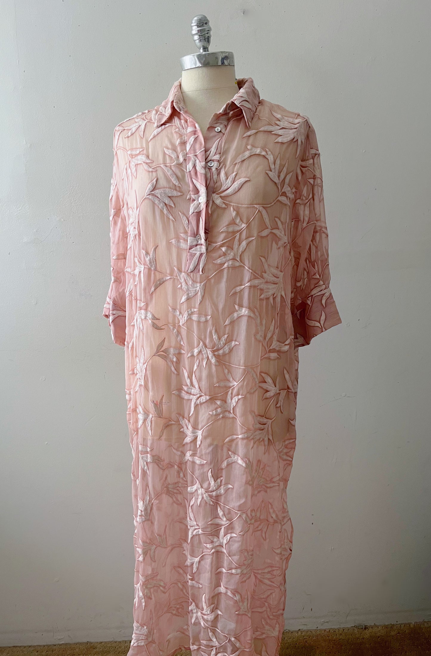 Zara Sheer Tunic Maxi Dress