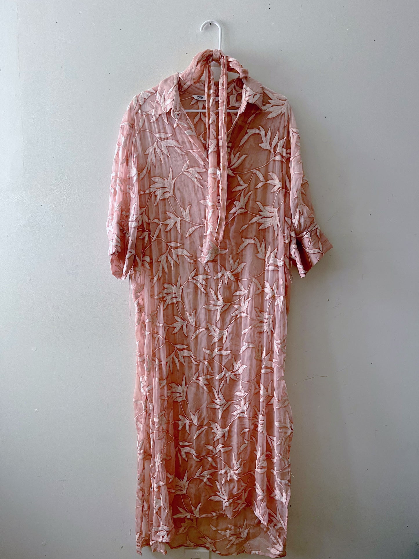 Zara Sheer Tunic Maxi Dress