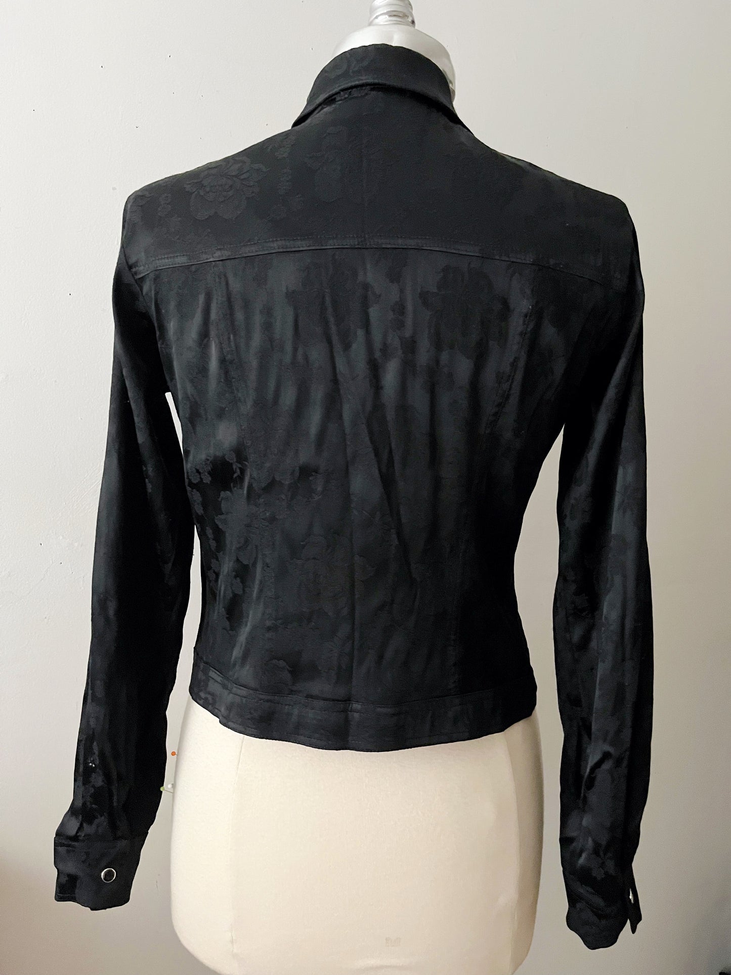 Betsey Johnson Satin Floral Blouse