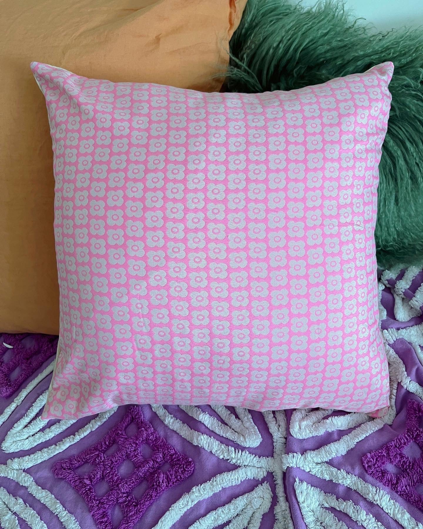 Floral Pop Upcycled Decor Pillows