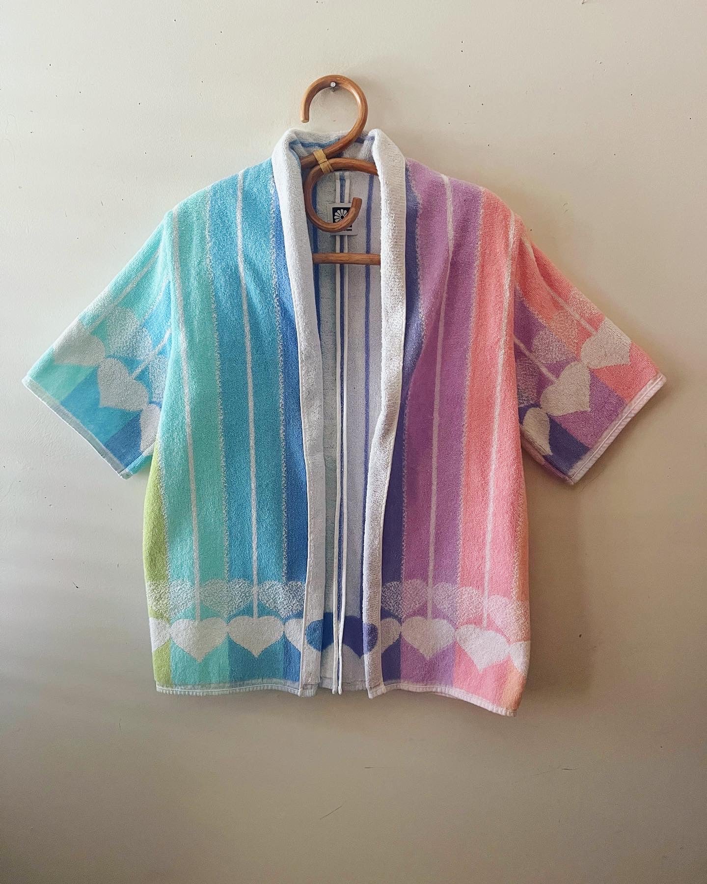 Rainbow & Hearts Open Towel Jacket