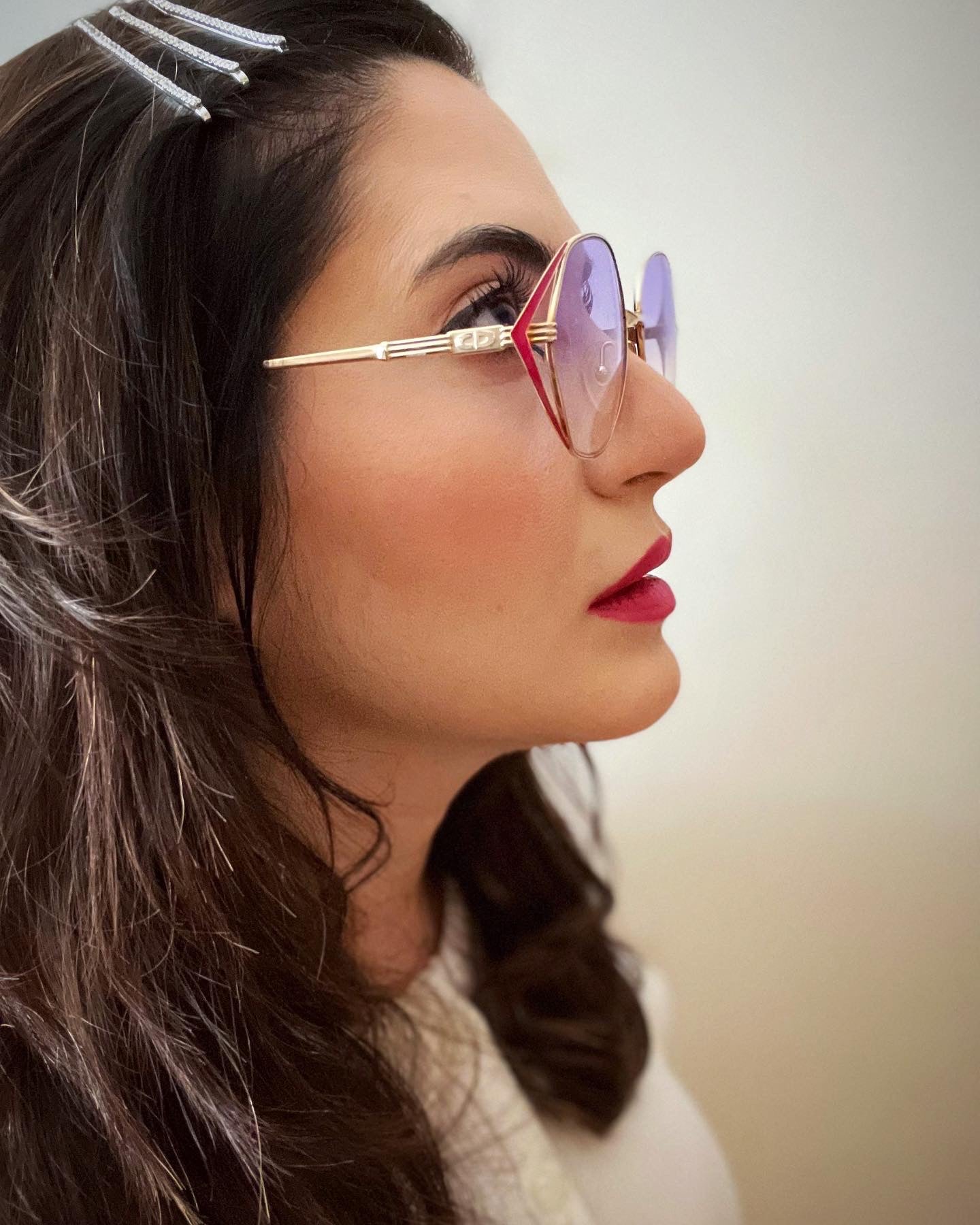 Christian Dior Sunglasses- Deep Pink/Gold