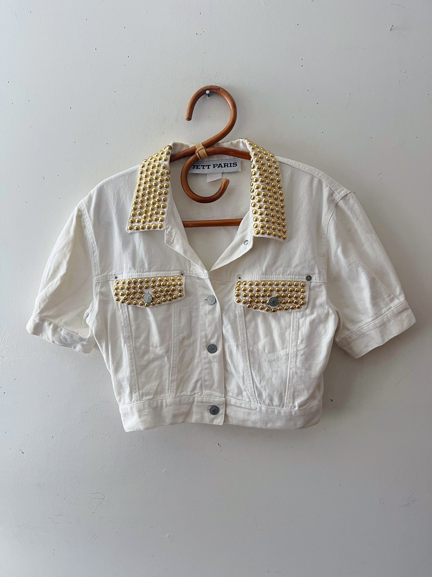 Studded Short Sleeved Jean Jacket