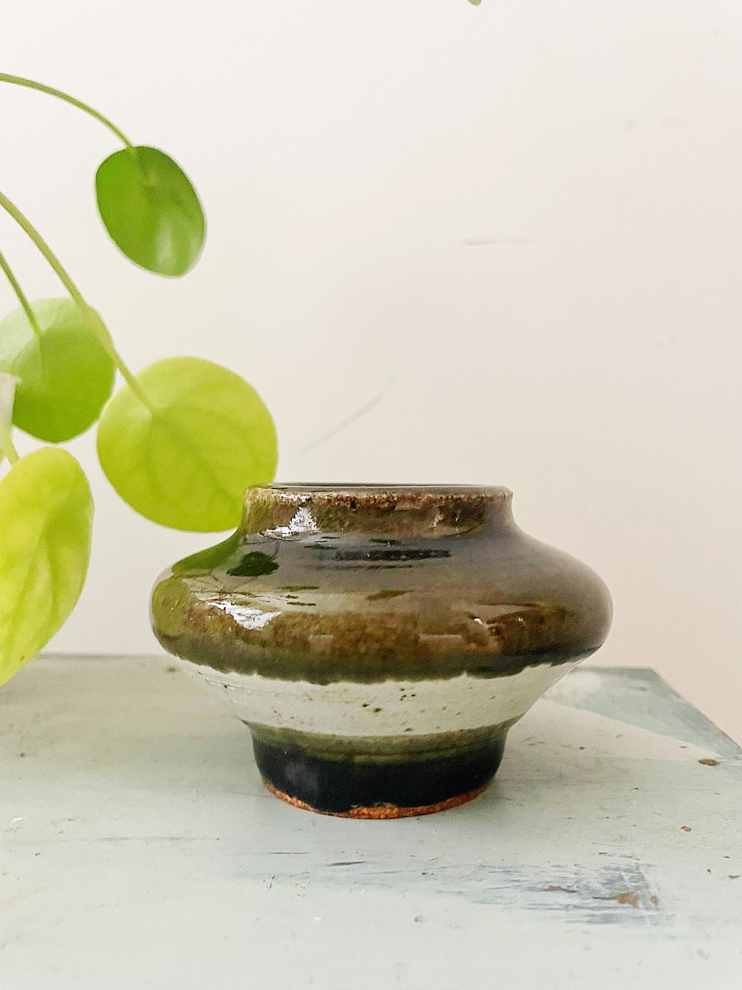 Mid Century Small Glazed Studio Pottery Vase