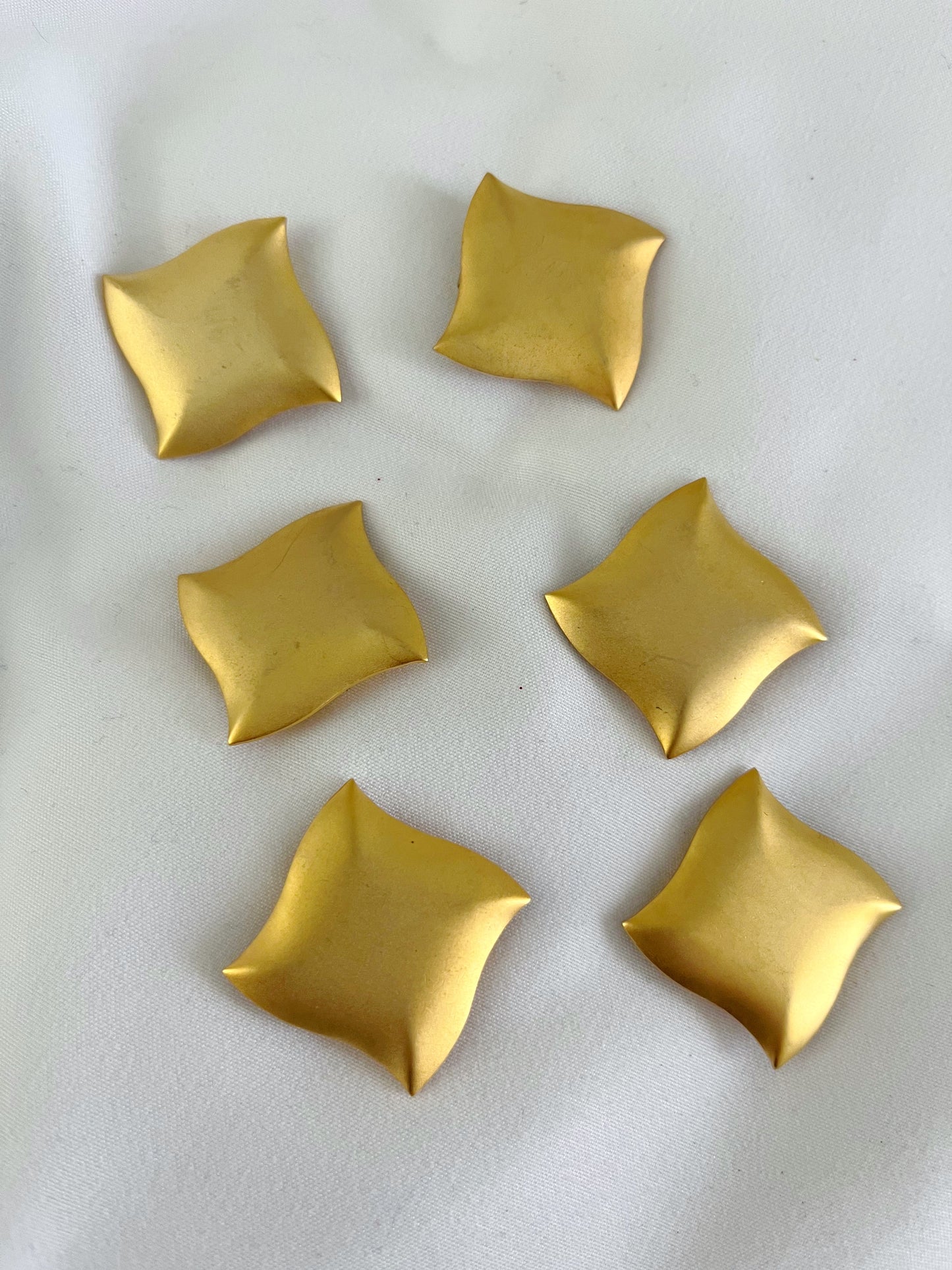 Vintage Button Covers- Matte Gold