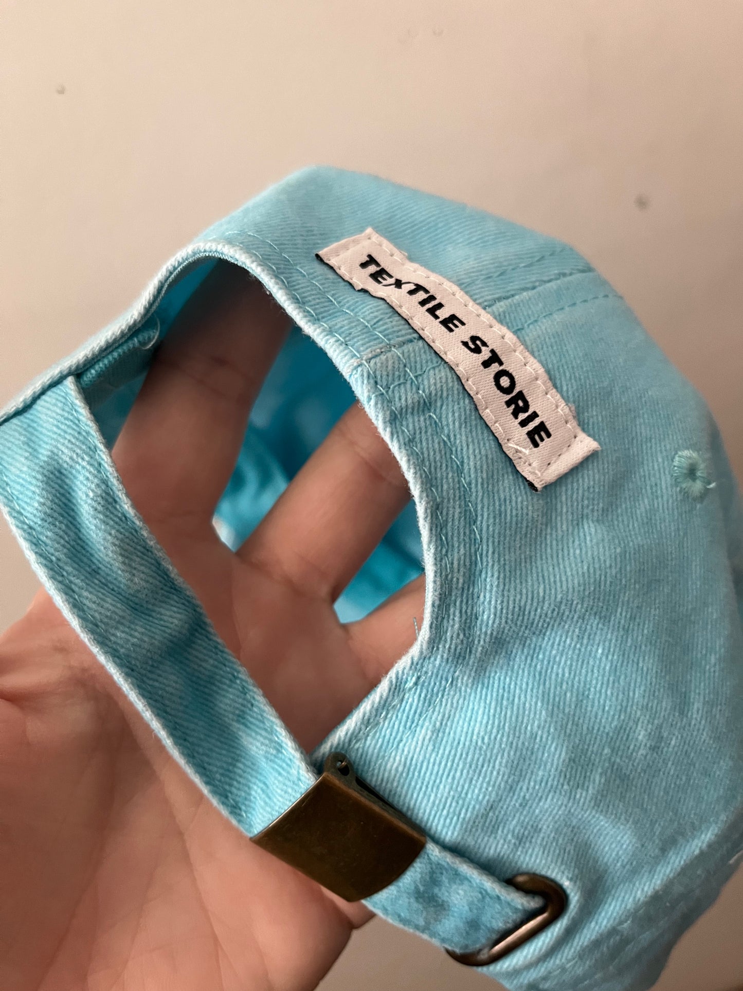 Gem Pop Vintage Baseball Cap Hat- Washed Clear Blue