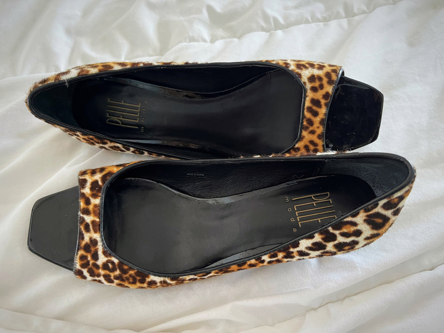 Leopard Animal Fur Kitten Heels