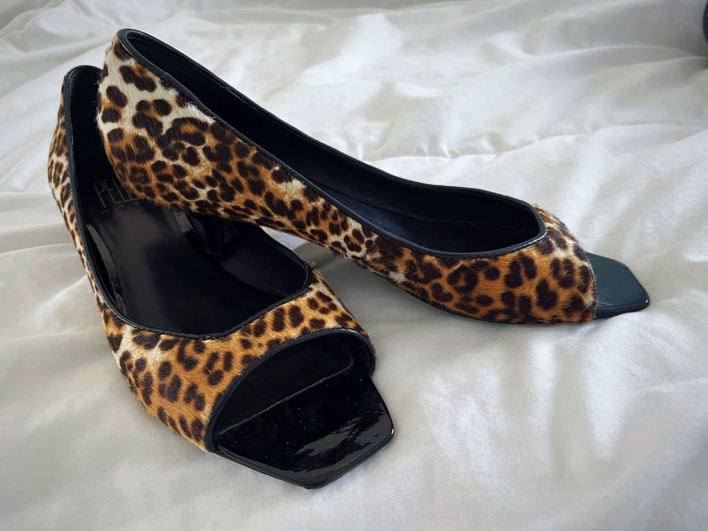 Leopard Animal Fur Kitten Heels