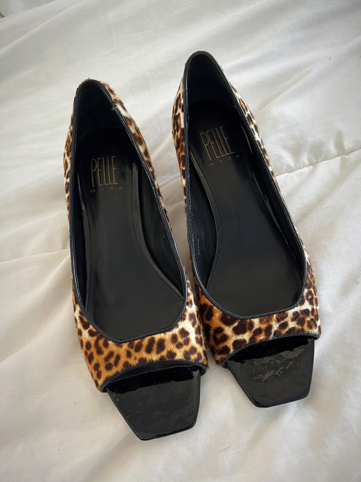 Leopard Animal Fur Kitten Heels