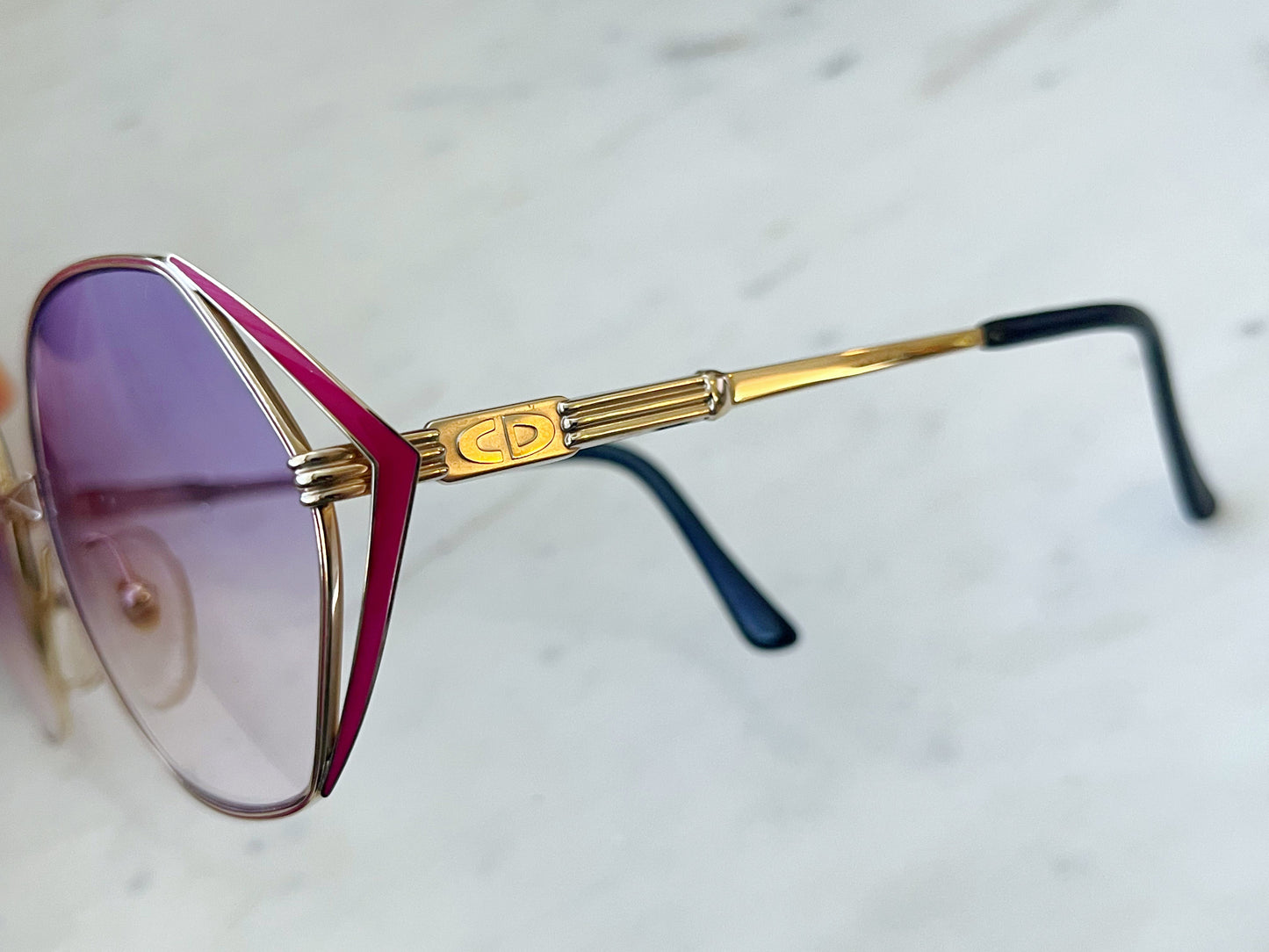 Christian Dior Sunglasses- Deep Pink/Gold