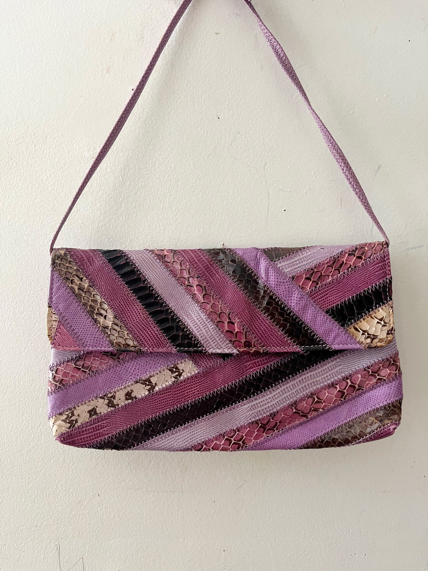 Purple Patchwork Crossbody Purse