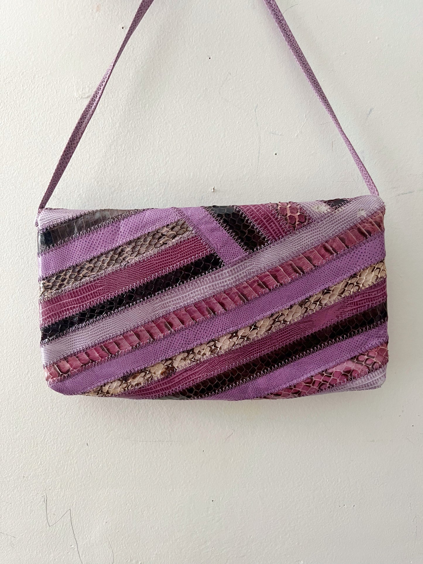 Purple Patchwork Crossbody Purse