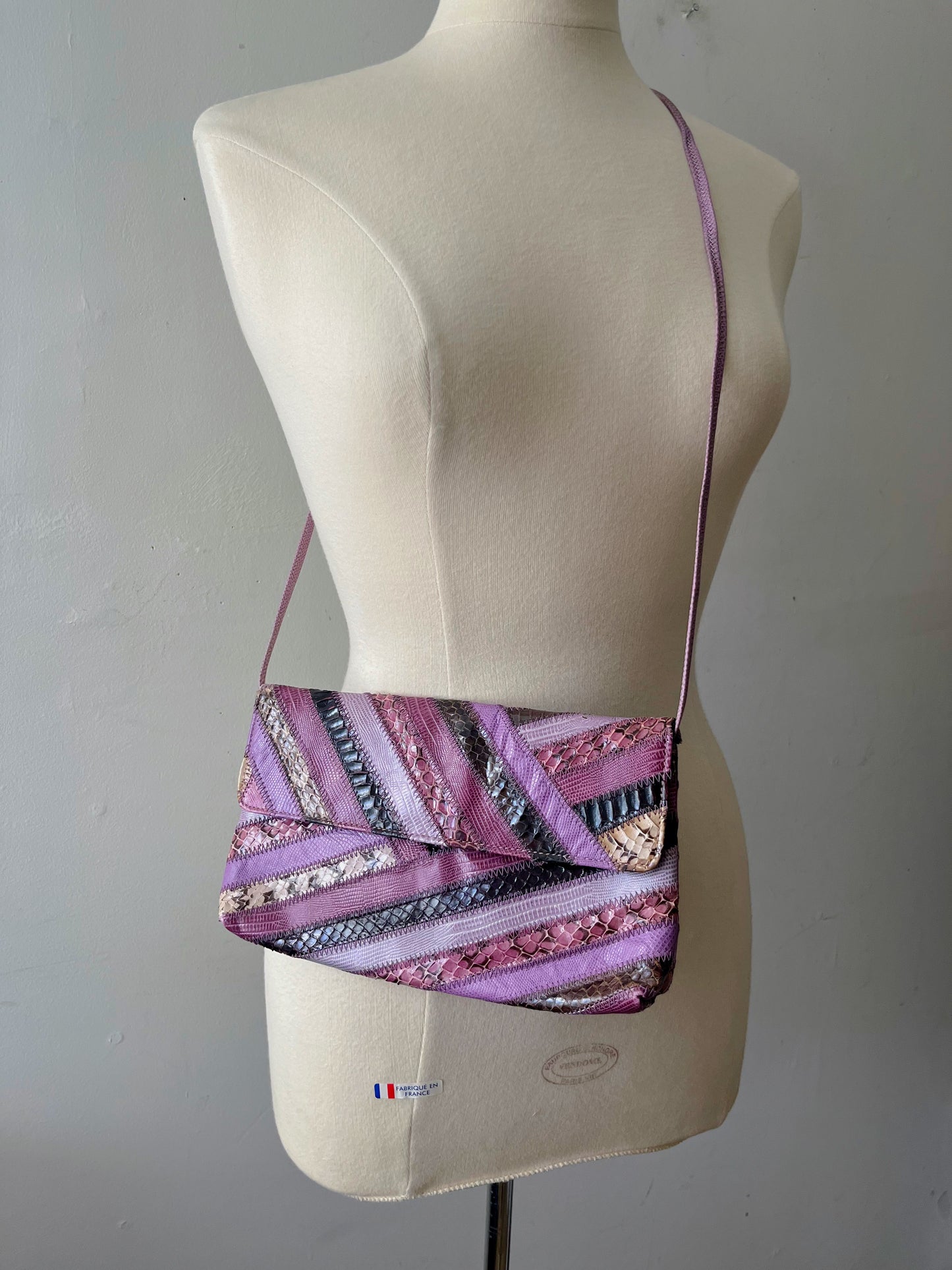 Purple Patchwork Crossbody Purse