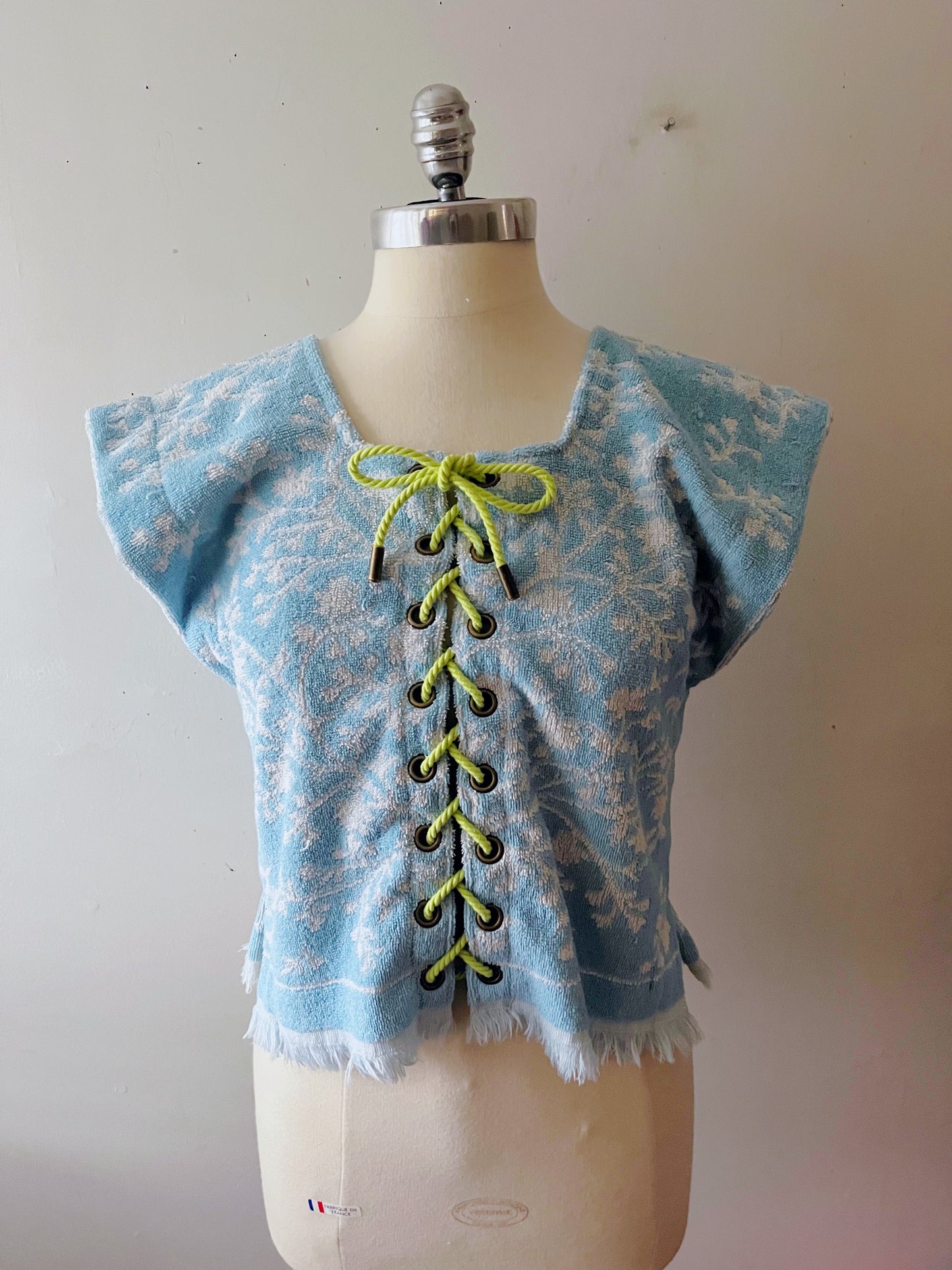 Tree of Life Lace Up Towel Top