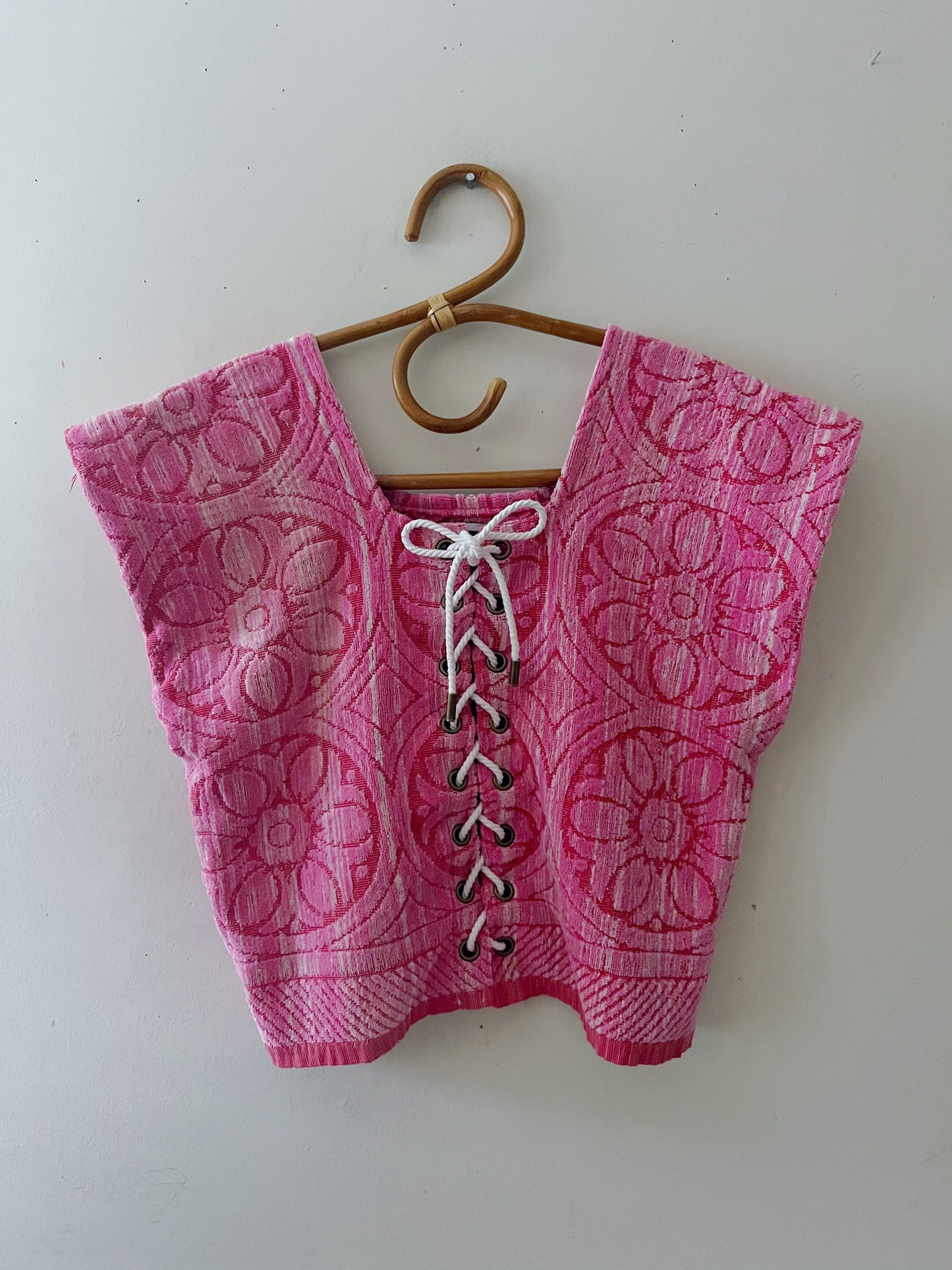Medallion Rays Lace Up Towel Top