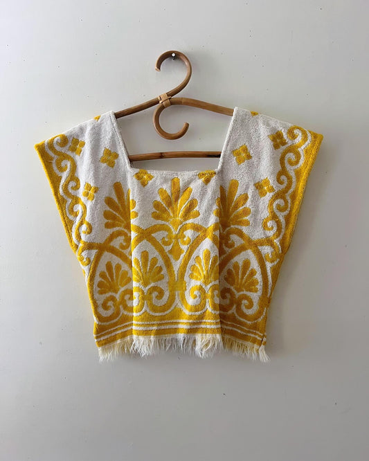 Yellow Scrolls Towel Top