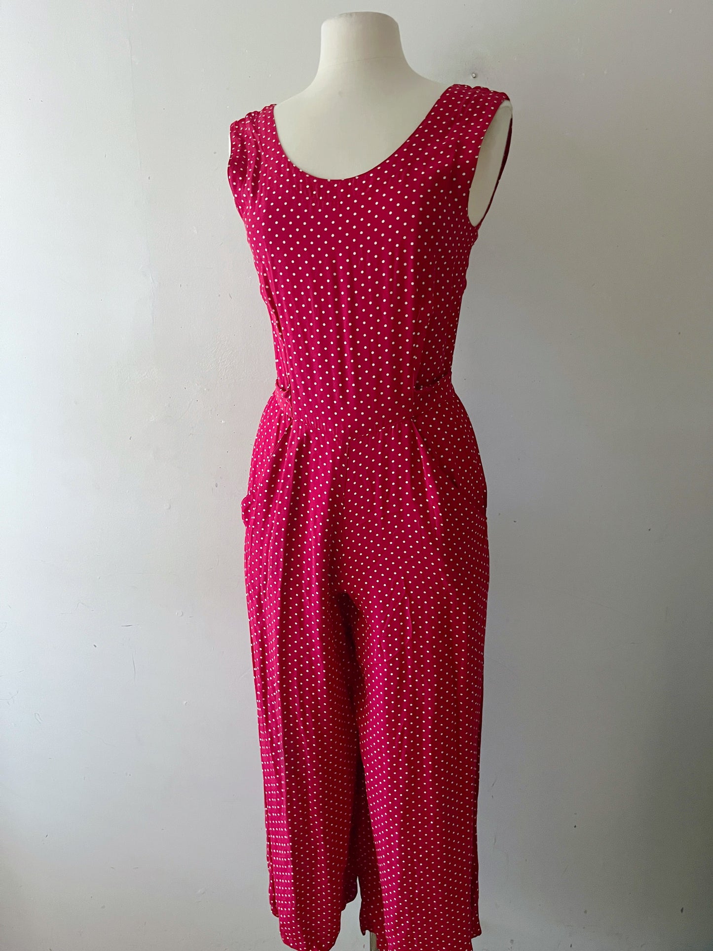 Red Polka Dot Jumpsuit| Small