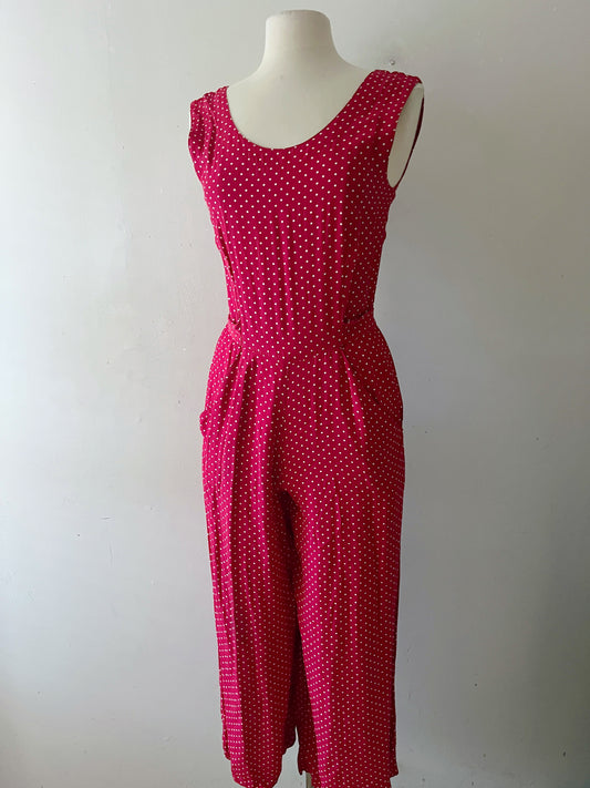 Red Polka Dot Jumpsuit| Small