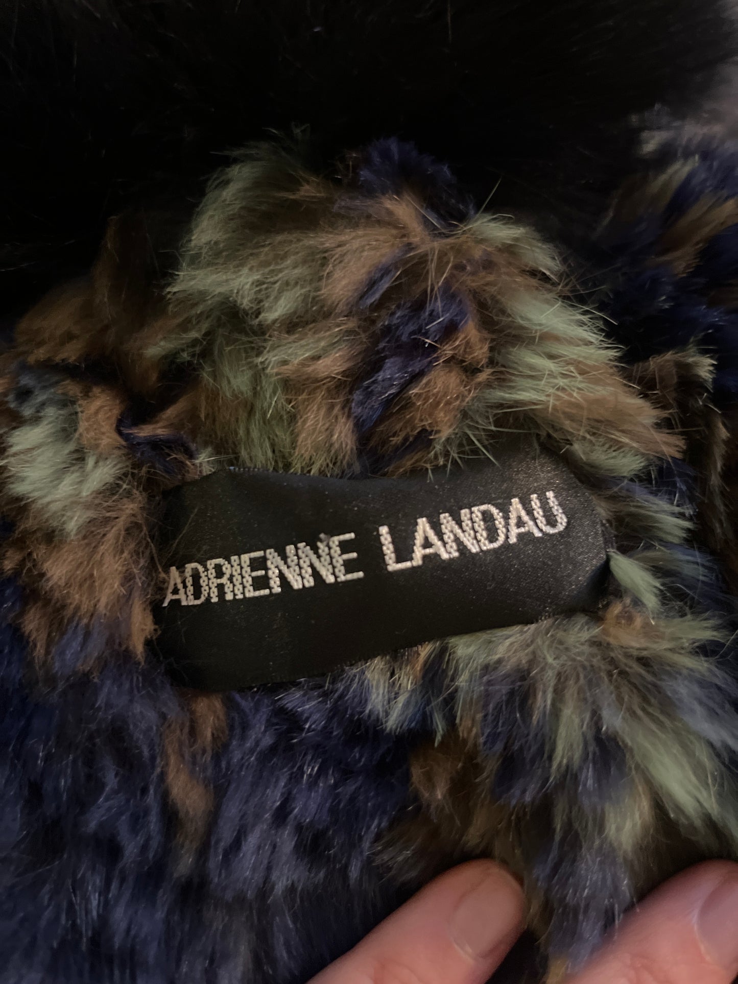 Adrienne Landau Mosaic Fur Jacket| S/M