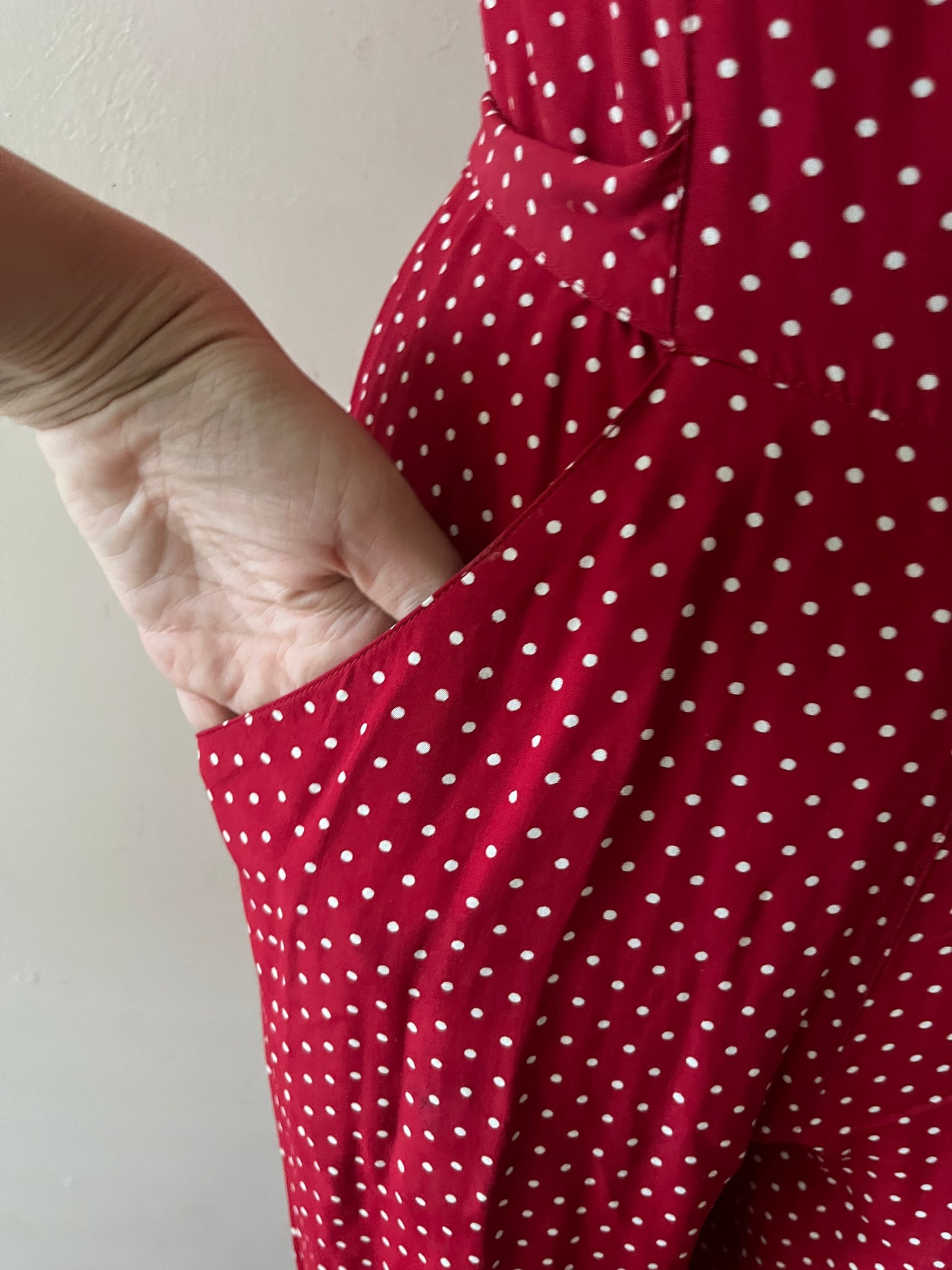 Red Polka Dot Jumpsuit| Small