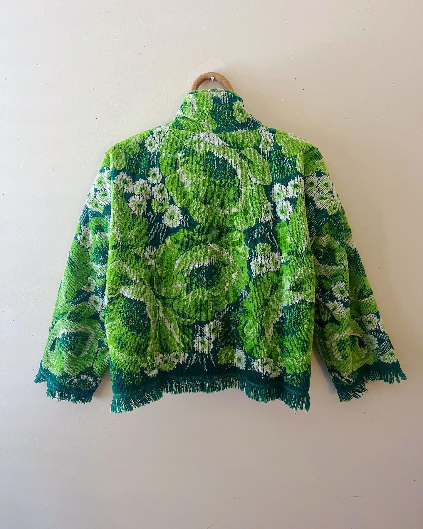 Green Envy Poppies Towel Jacket