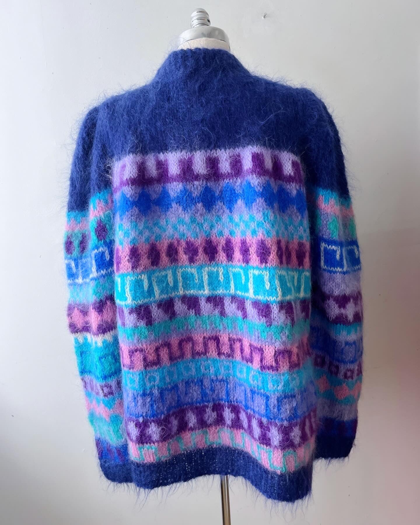 Mohair Knit Patterned Sweater| XL/XXL