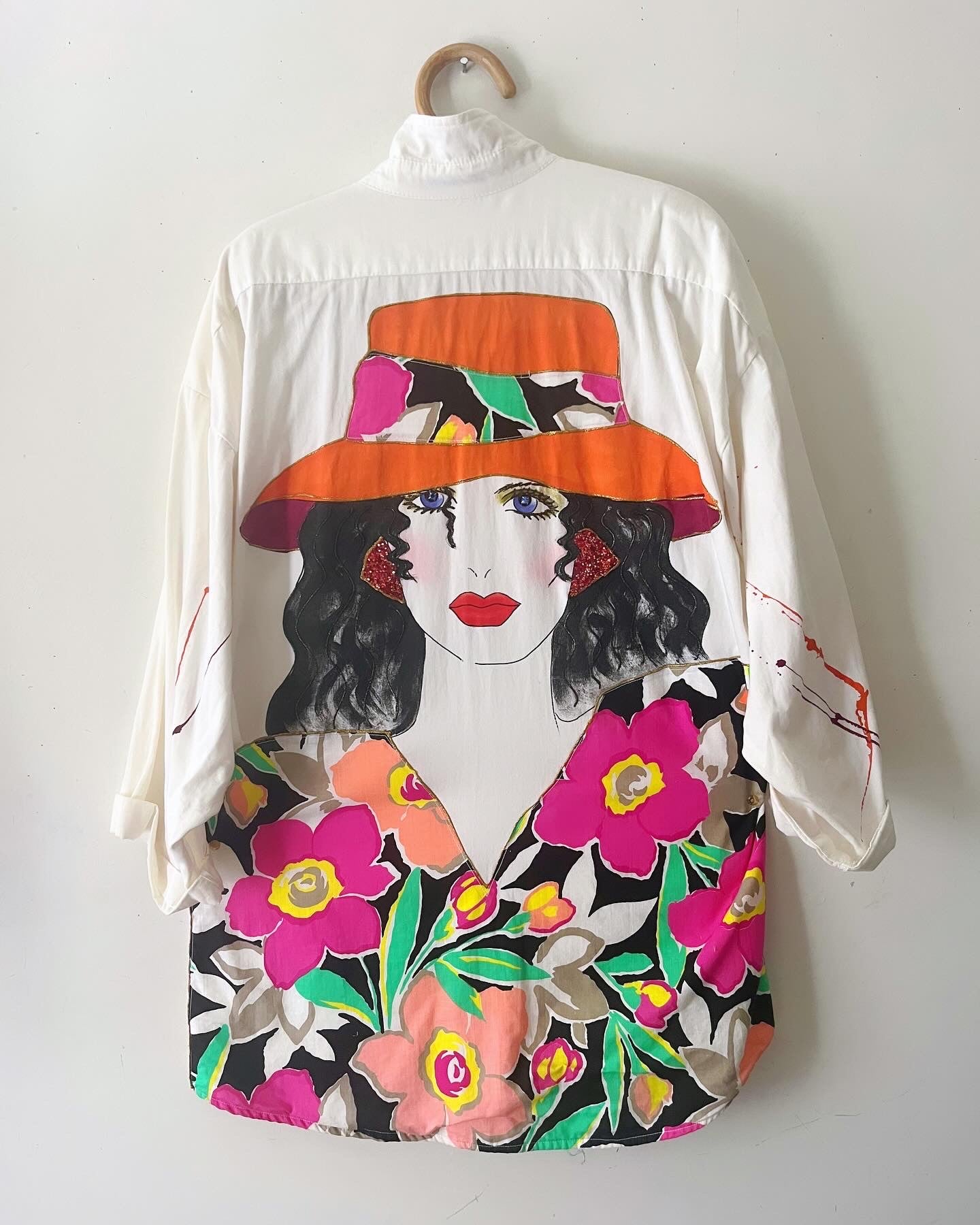 Hand Painted Portrait Shirt| One Size