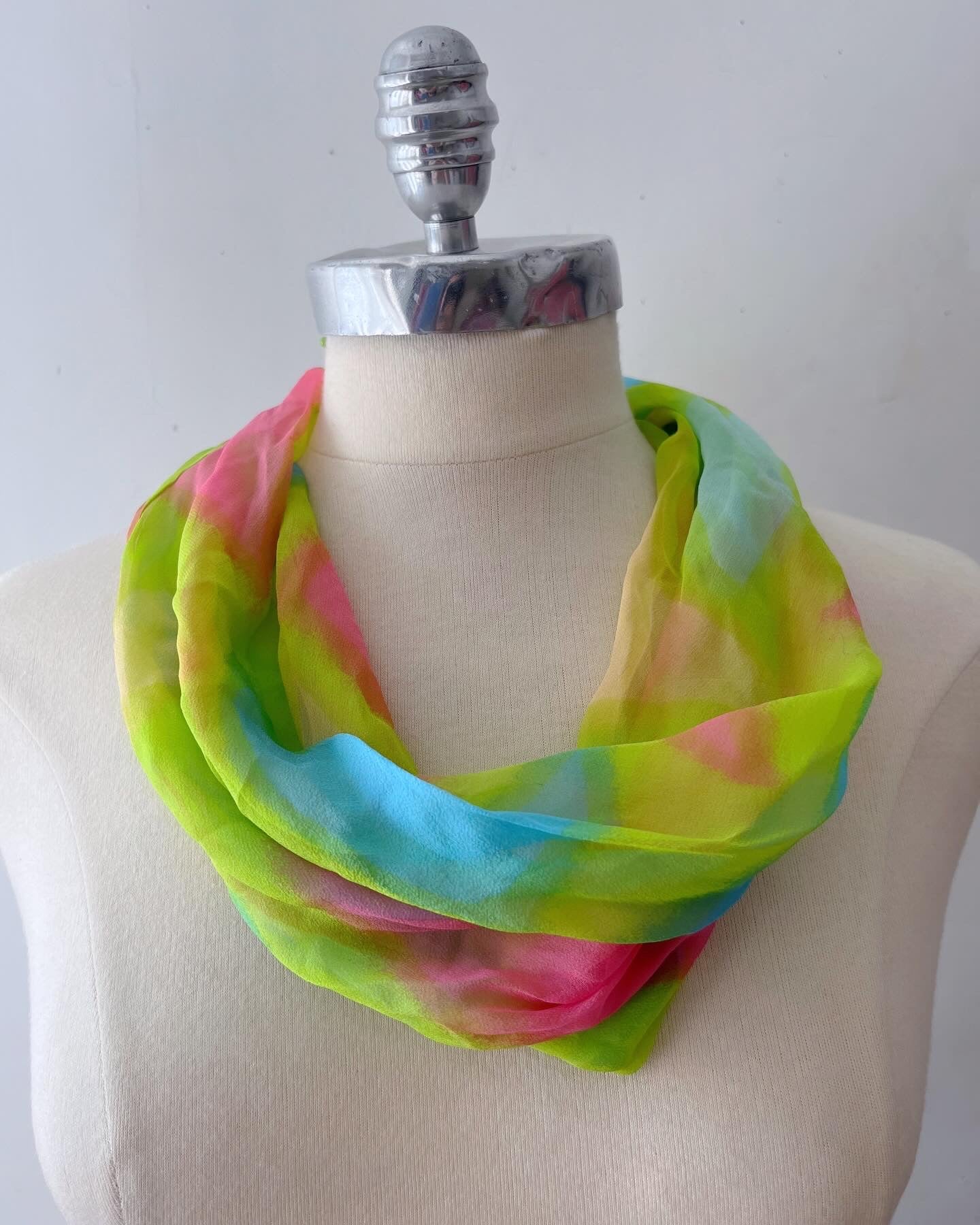 Circle Silk Scarf- Sorbet