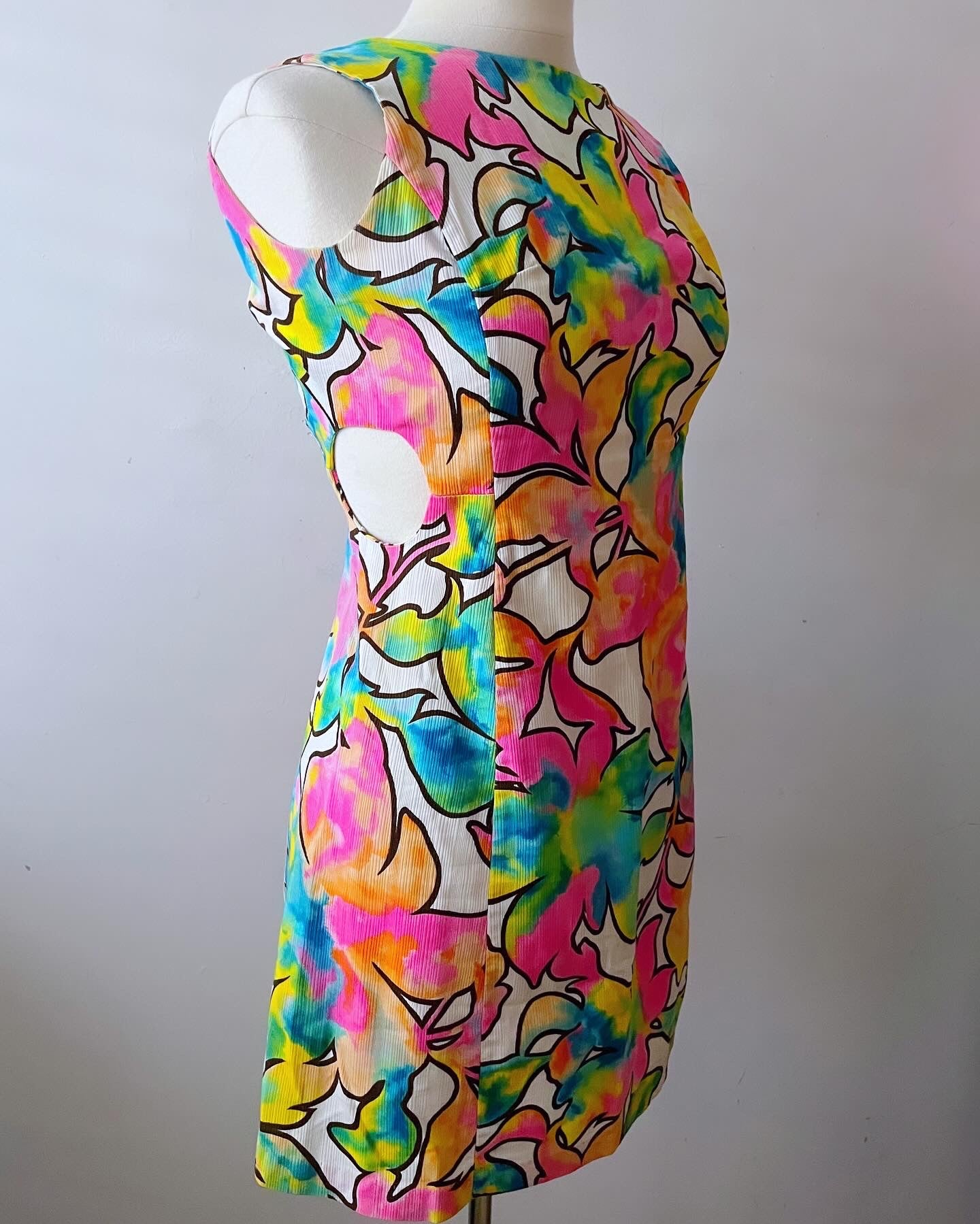 Rainbow Mod Cutout Mini Dress| Small