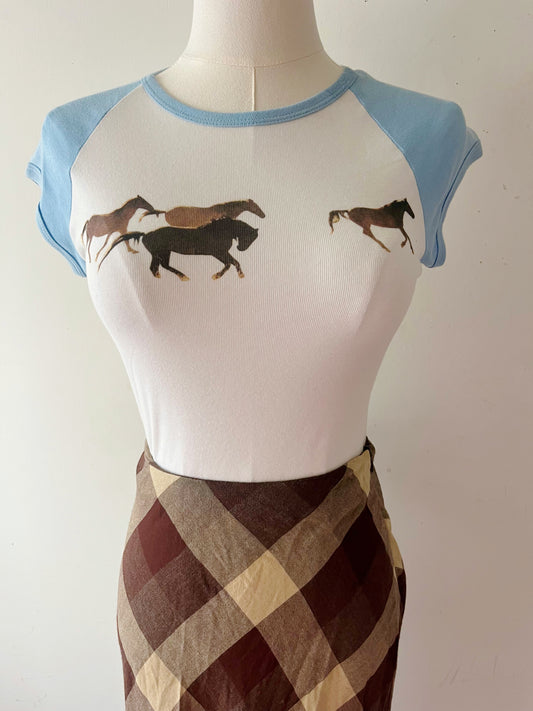 Horse Pack Baby Tee shirt| Small