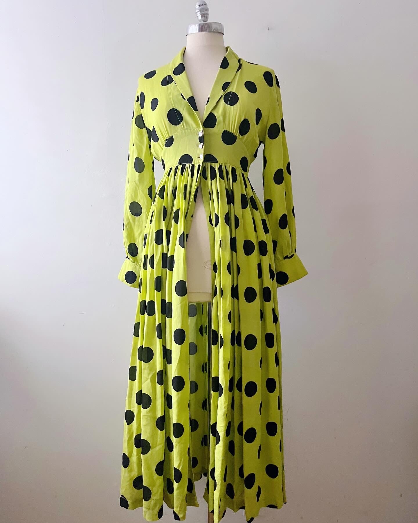 Todd Oldham Runway Polka Dot Duster Dress| Small