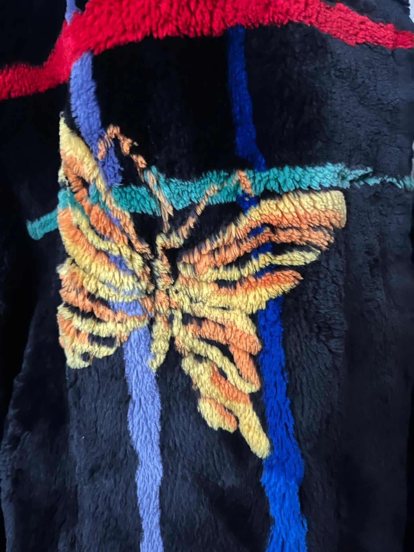 Zuki Butterfly Beaver Fur Teddy Coat Jacket