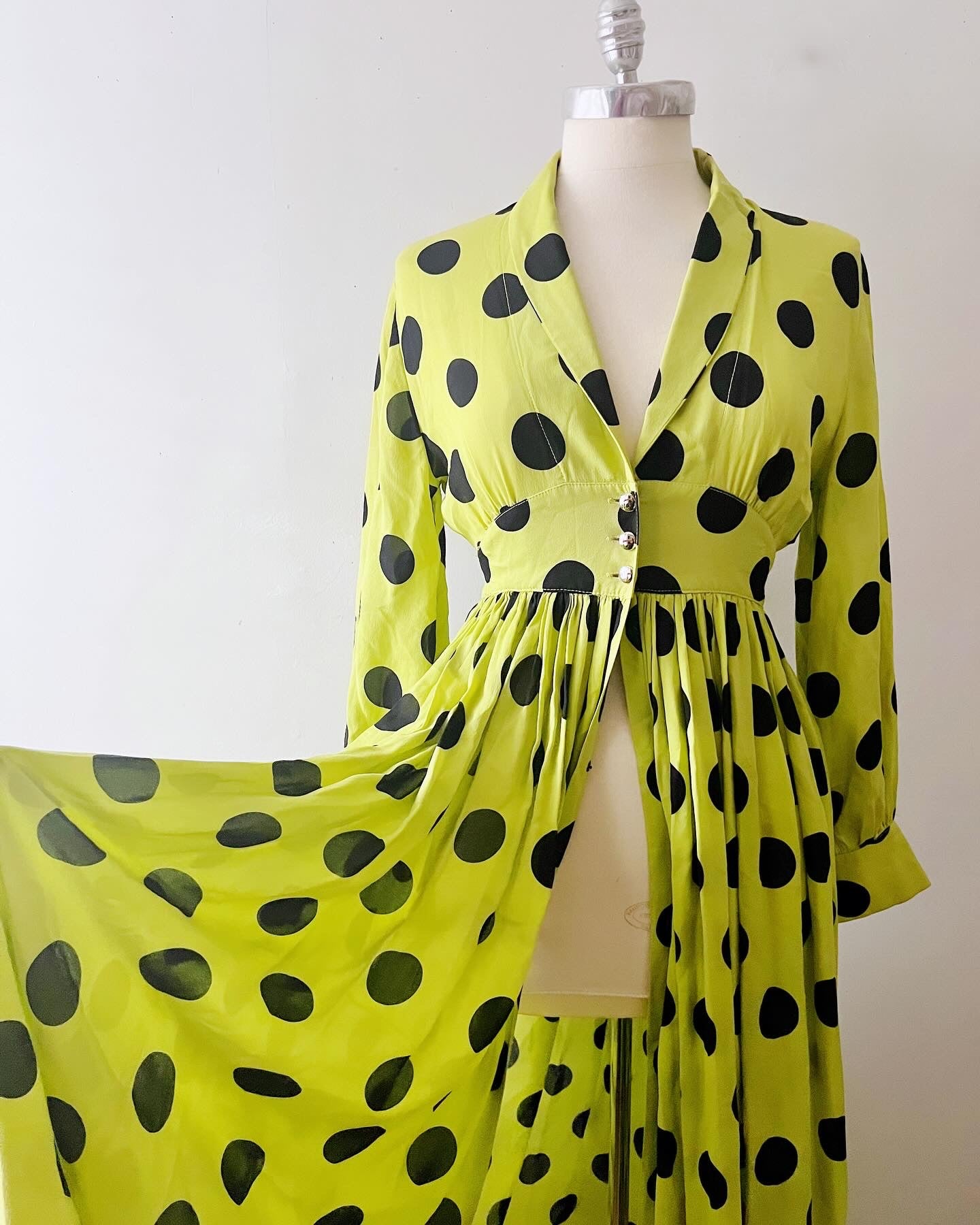 Todd Oldham Runway Polka Dot Duster Dress| Small