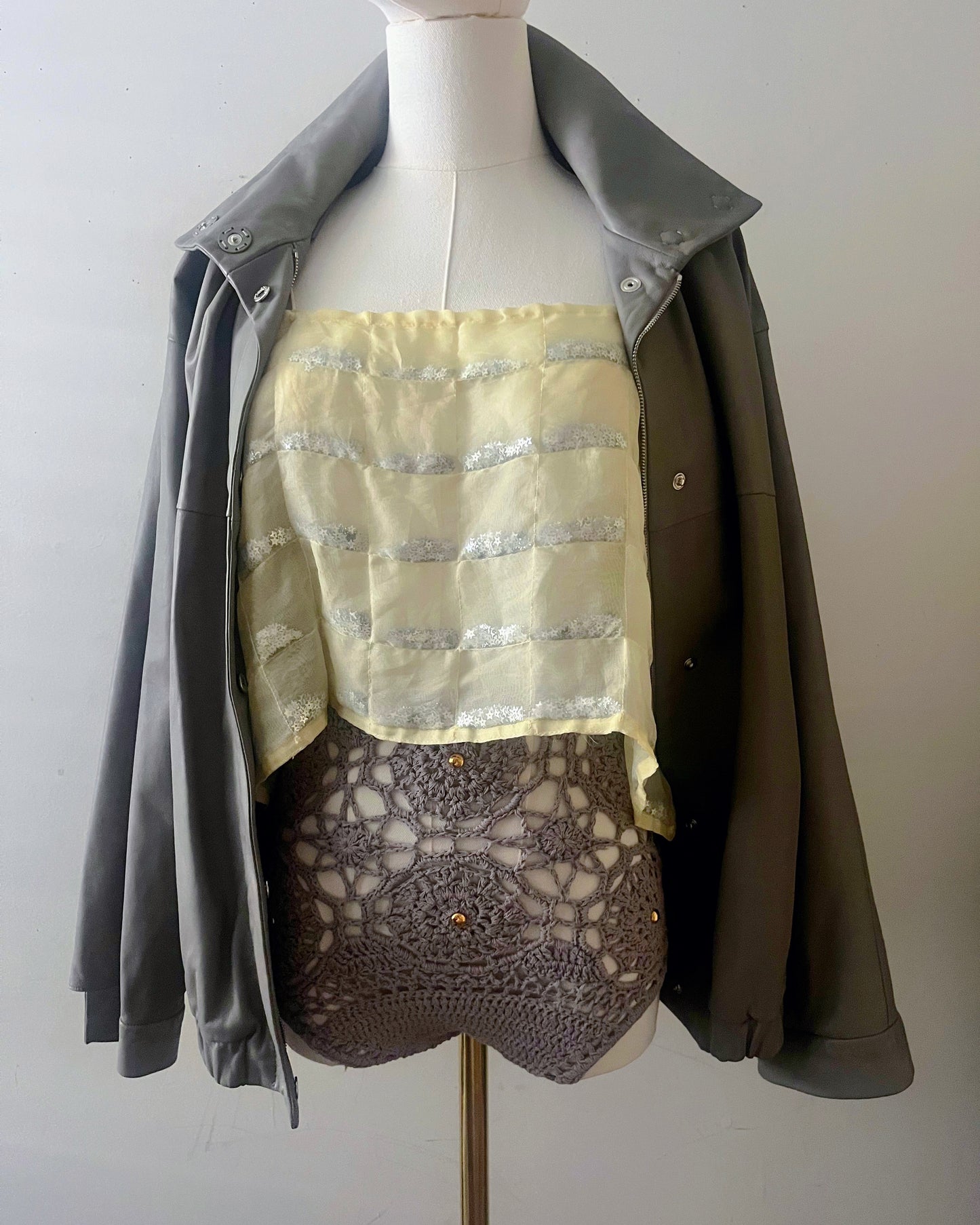 Star Confetti Organza Silk Top| One Size