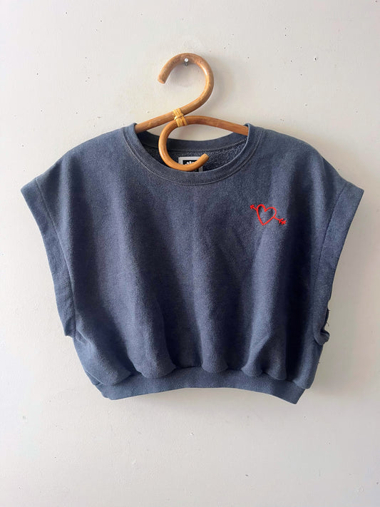 Modern Crew Sweat Top w/ Embroidery| One Size