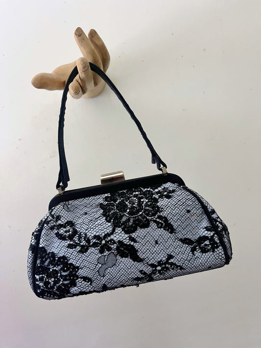 Satin & Lace Evening Handbag